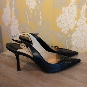 Jimmy Choo Black Slingback Heels